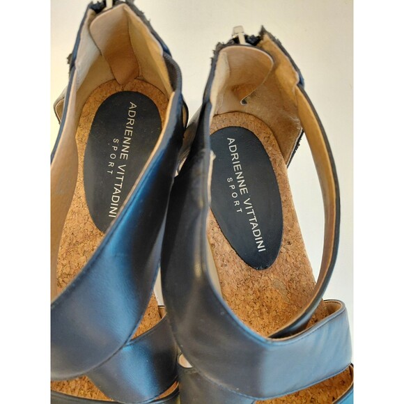 Adrienne Vittadini Sport Navy Blue Criss-Cross Sandals Size 8.5 - Picture 4 of 8